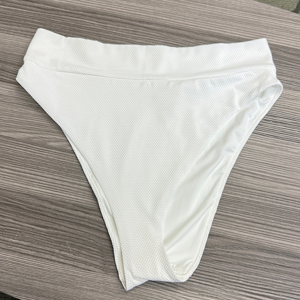 aerie White High-Leg Bikini Bottoms